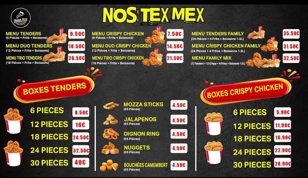 Menu Chicken pizza - nos tex-mex